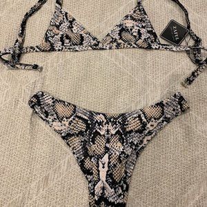 Snakeskin Print Bikini TOP